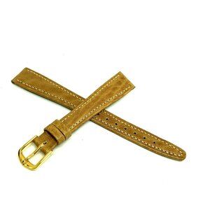 Tissot Women's Watch Swiss Replacement Band Brown Leather 14mm Lug Strap Buckle